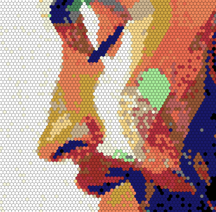 Radient Multicolor Profile of Jesus