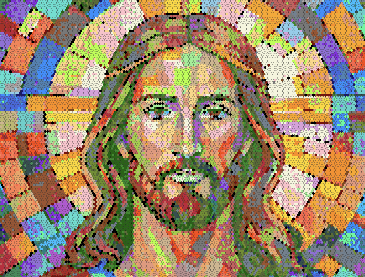 Stained Glass Face