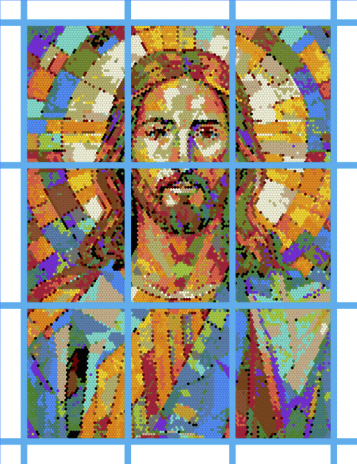 Stained Glass Face 9 pages