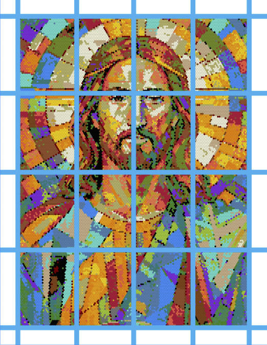 Stained Glass Face 16 pages