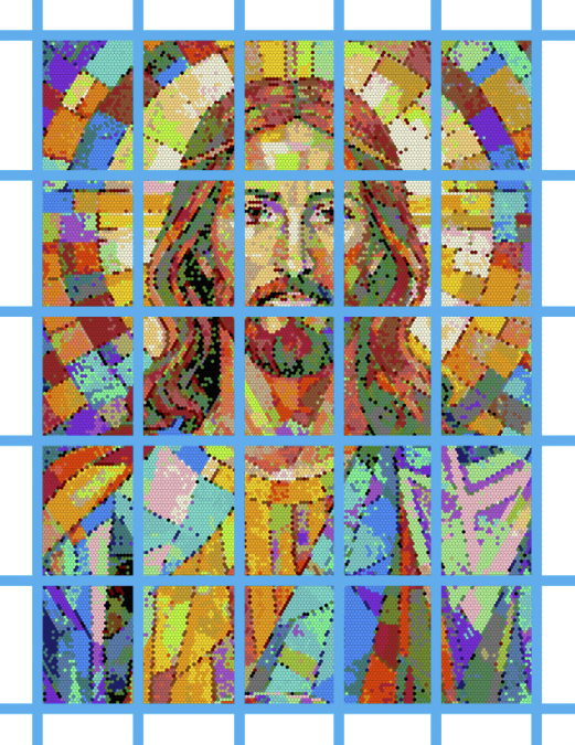 Stained Glass Face 25 pages