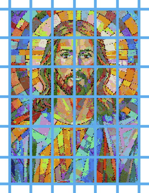 Stained Glass Face 36 pages